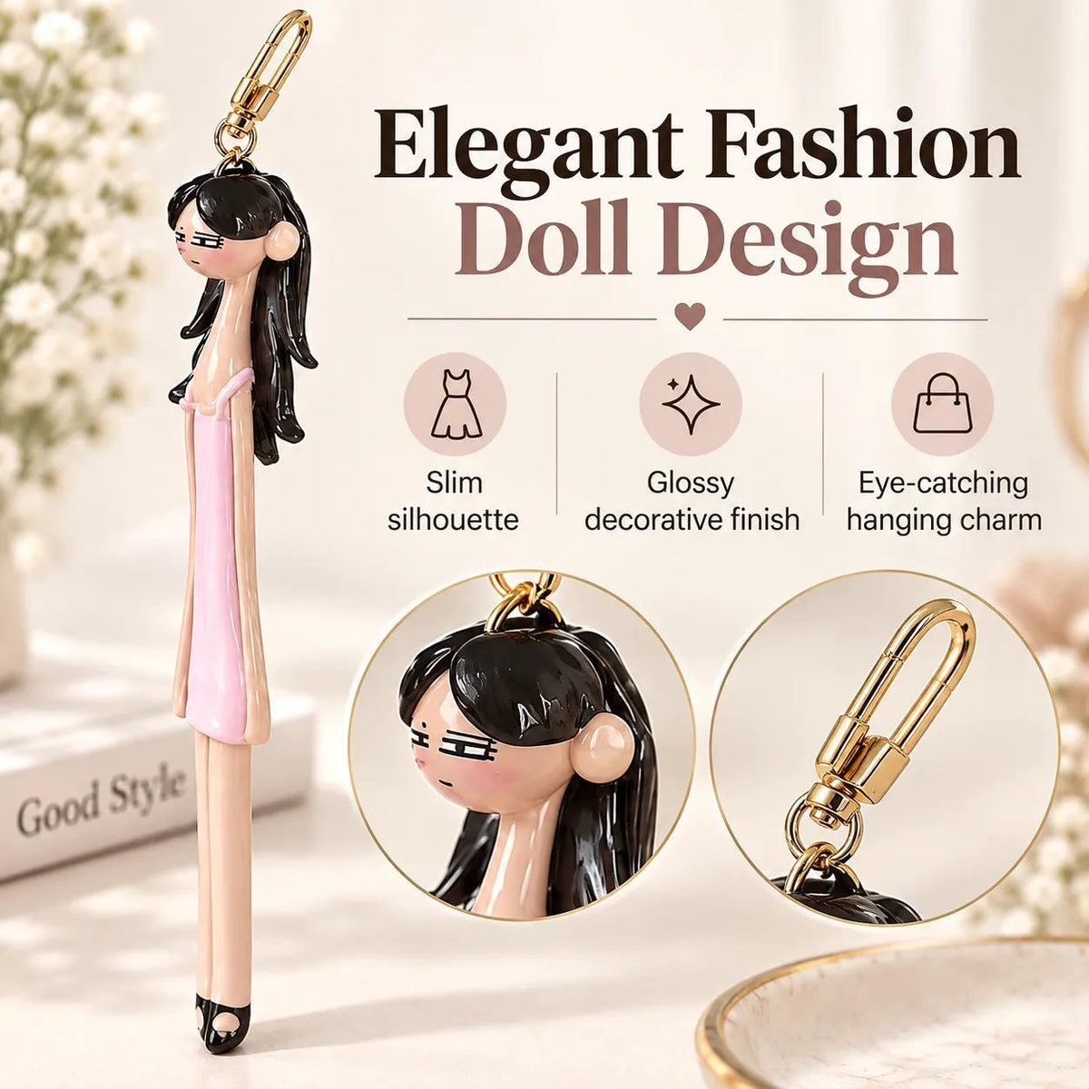 👜✨ Fashion Doll Bag Charms — 3 Stylish Designs to Add Personality to Your Favorite Bag!