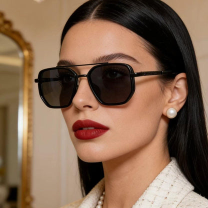 🎁Promotion 50% OFF😎 Fashion Geometric Double-Beam Sunglasses