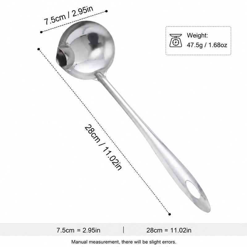 🍲 Stainless Steel Oil Separator Spoon – Scoop, Separate & Serve