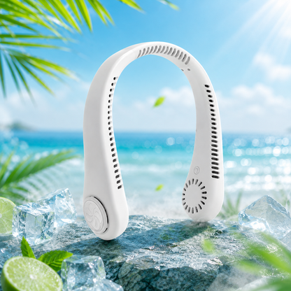 ⚡ FreshHalo Turbo Breeze Neck Fan|Instant cooling, hands-free life 🔋