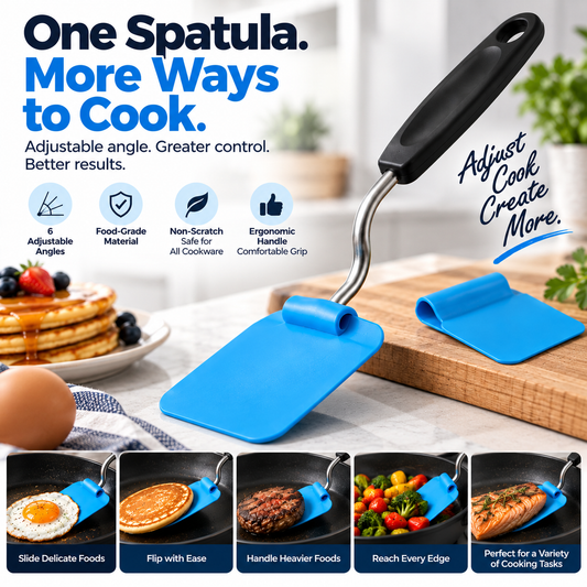 Adjustable Angle Spatula for Cooking & Flipping