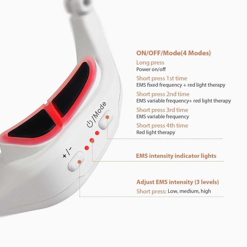Microcurrent eye massager, eye beauty device, eye cream import device