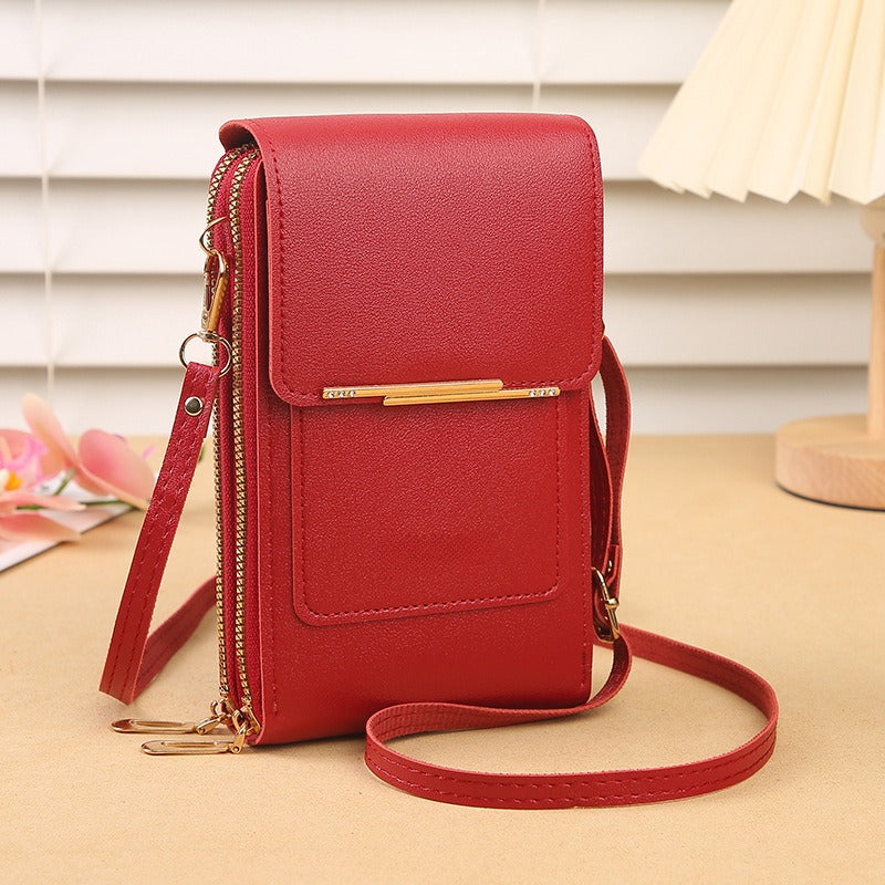 TopSpire® Simple and elegant women's touchscreen crossbody phone wallet
