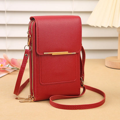 TopSpire® Simple and elegant women's touchscreen crossbody phone wallet