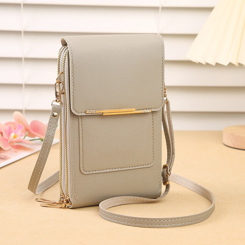 TopSpire® Simple and elegant women's touchscreen crossbody phone wallet