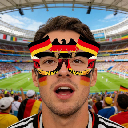 World Cup flag glasses, fan cheering props, football match decorations, mascot glasses frames