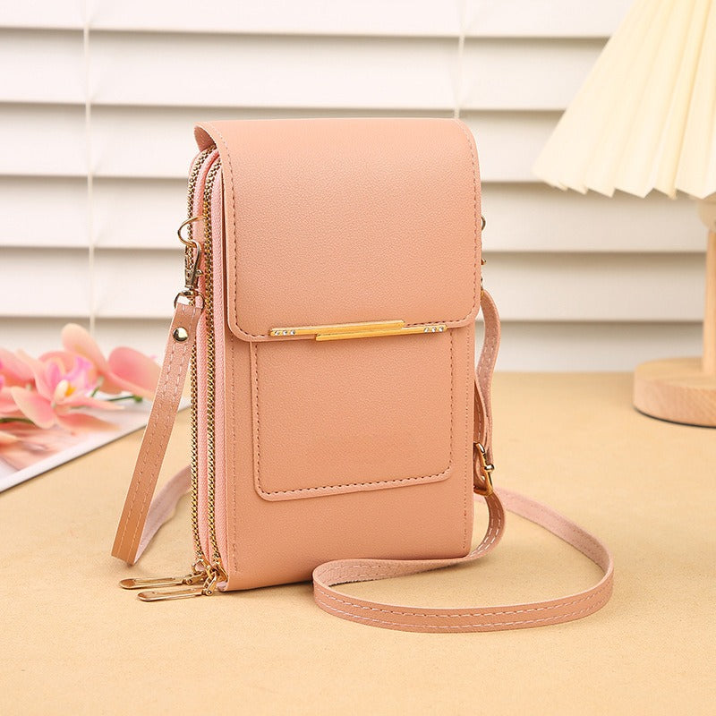 TopSpire® Simple and elegant women's touchscreen crossbody phone wallet