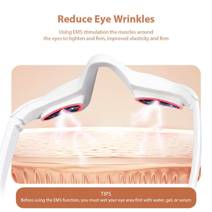 Microcurrent eye massager, eye beauty device, eye cream import device