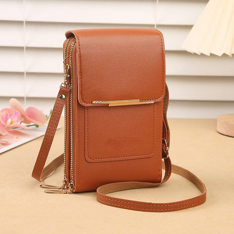 TopSpire® Simple and elegant women's touchscreen crossbody phone wallet