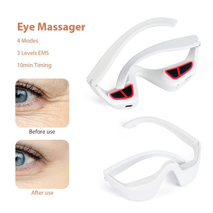 Microcurrent eye massager, eye beauty device, eye cream import device