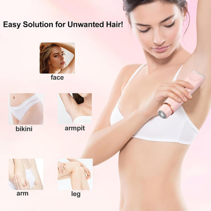🔥Limited Time 49% Off🔥Bikini Trimmer for Women, Electric Shaver and Razor Rechargeable 2-in-1 Body and Facial Epilator