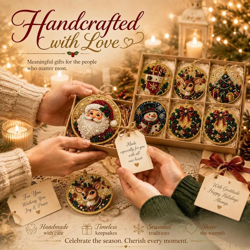 Christmas DIY Diamond Art Ornament Kit