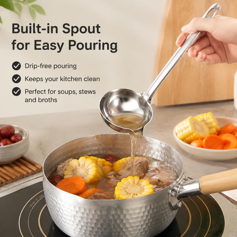 🍲 Stainless Steel Oil Separator Spoon – Scoop, Separate & Serve